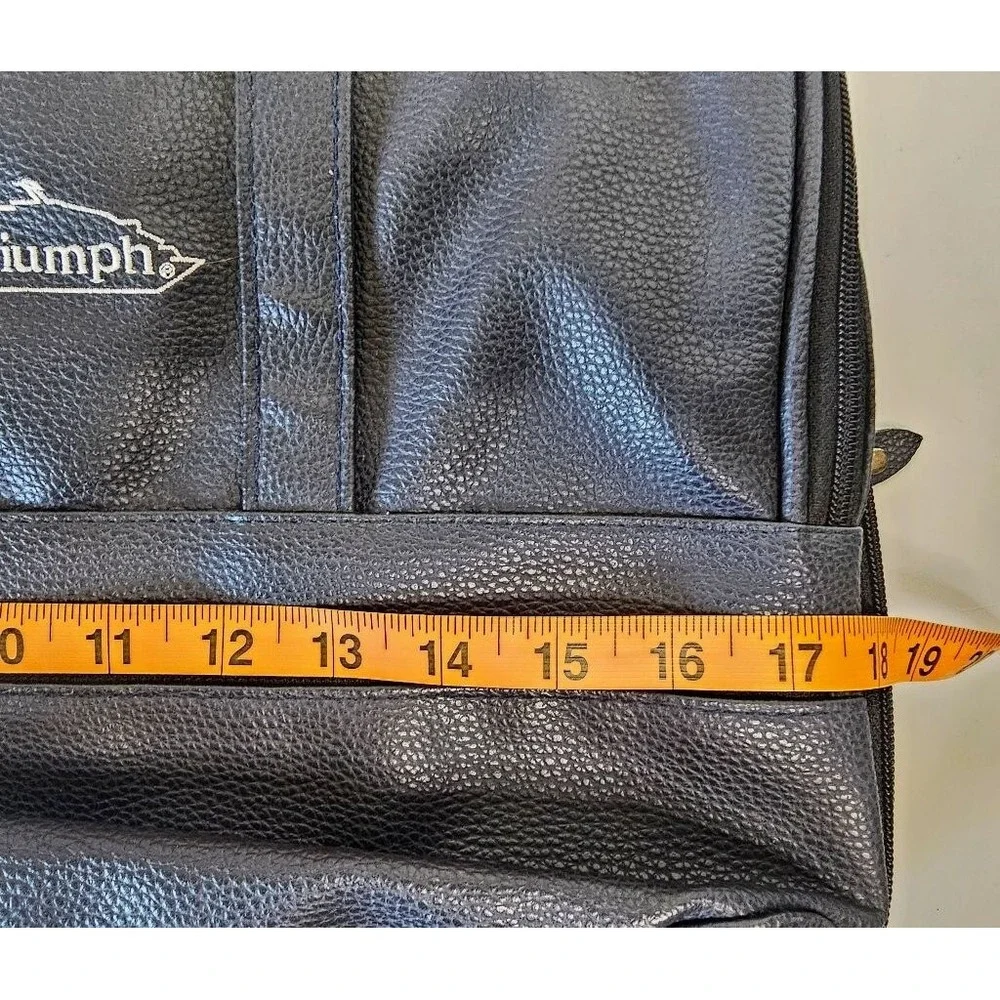 Vintage‎ Carnival Cruise TRIUMPH Inaugural Season 2000 Navy Faux Lthr Laptop Bag